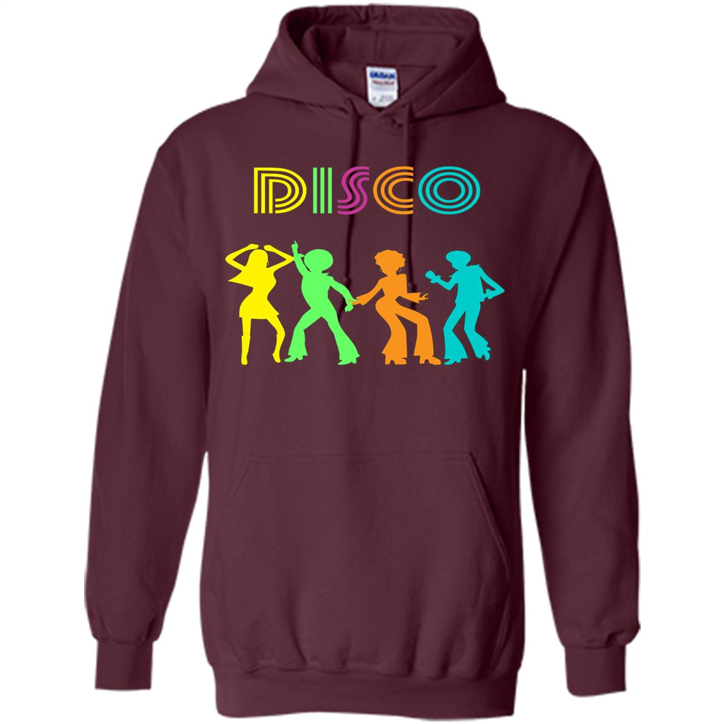 Disco Dancers Dancing Design T-shirt Maroon