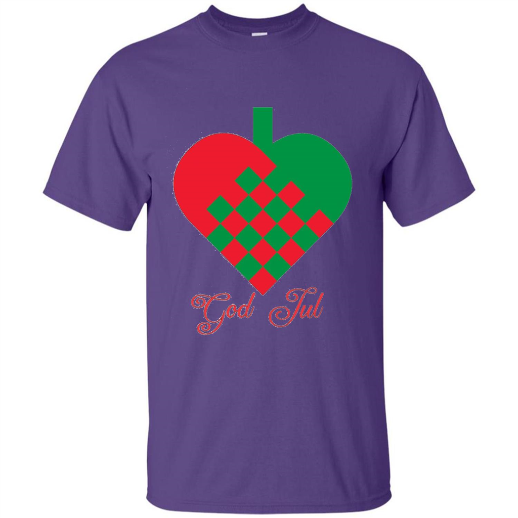 God Jul Merry Christmas T-shirt Purple