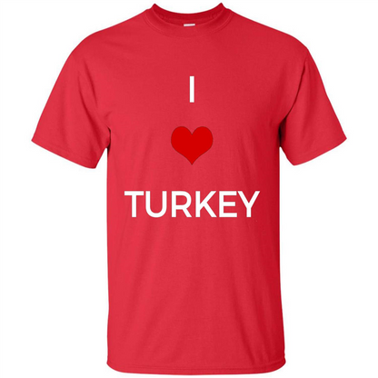 I Love Turkey T-shirt Red