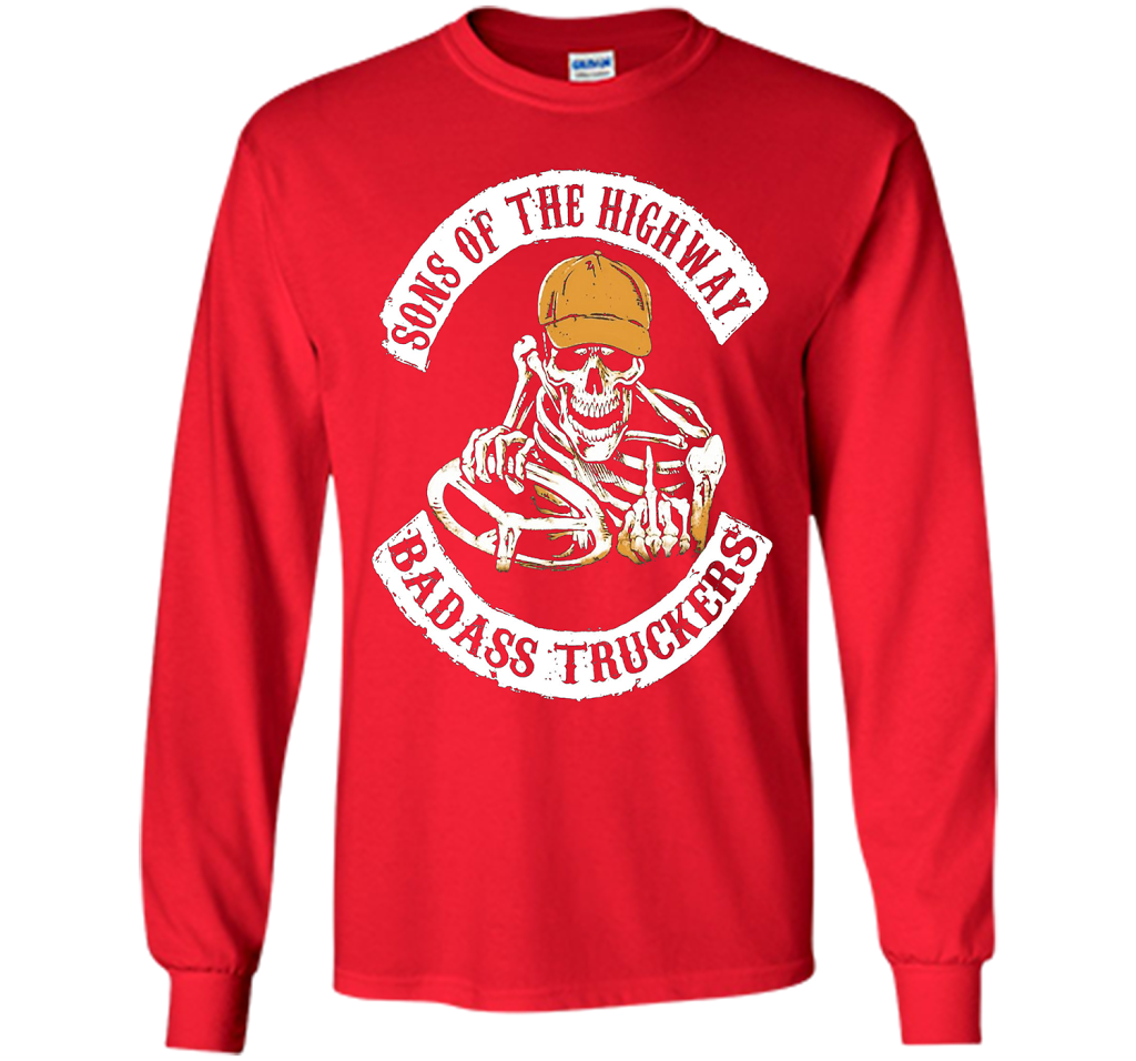 Truck Driver T-shirt Sons Of The Highway T-shirt Red