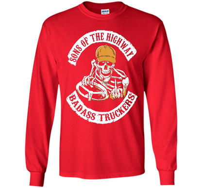 Truck Driver T-shirt Sons Of The Highway T-shirt Red