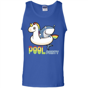 Pool Party T-shirt Unicorn Float Funny Shark