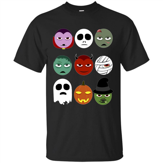 Halloween Emoji T-shirt Black