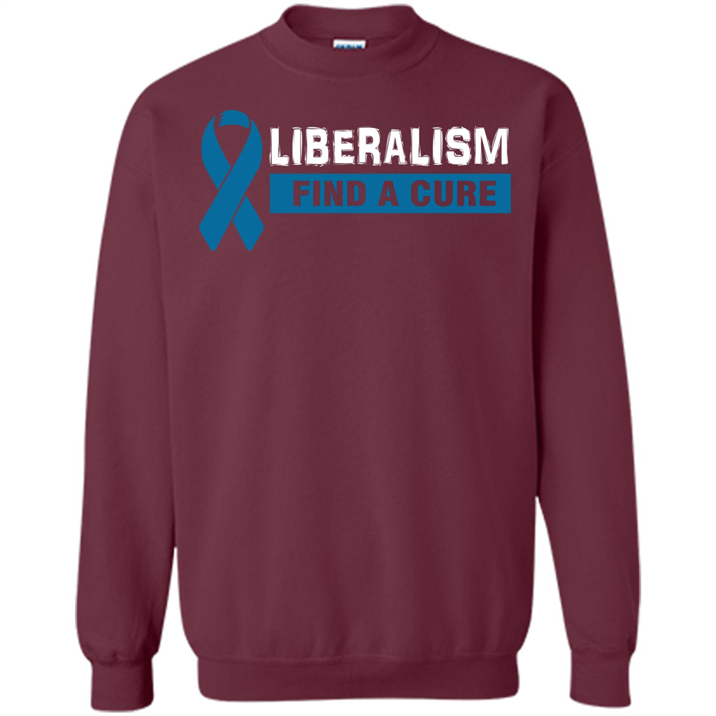 Cancer Awareness T-shirt Liberalism Find A Cure T-shirt Maroon