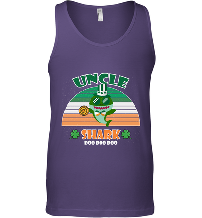 Irish Uncle Shark Saint Patricks Day Family Shirt Tank Top Purple