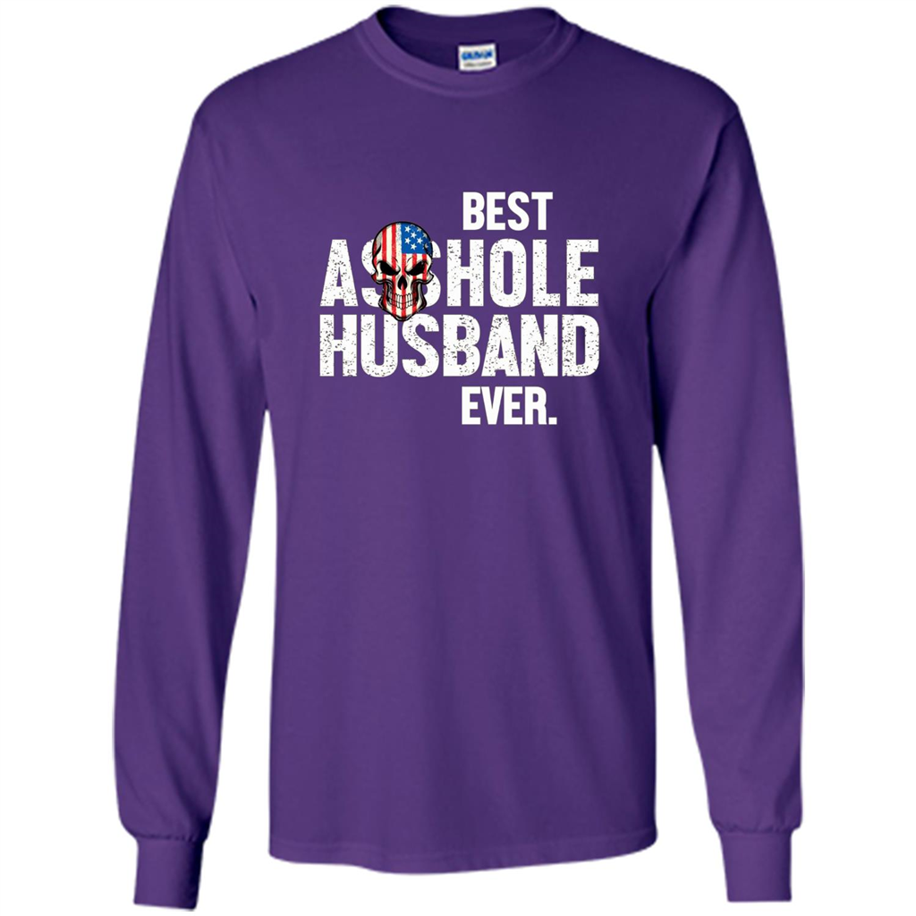 Best Asshole Husband Ever Funny T-shirt Purple