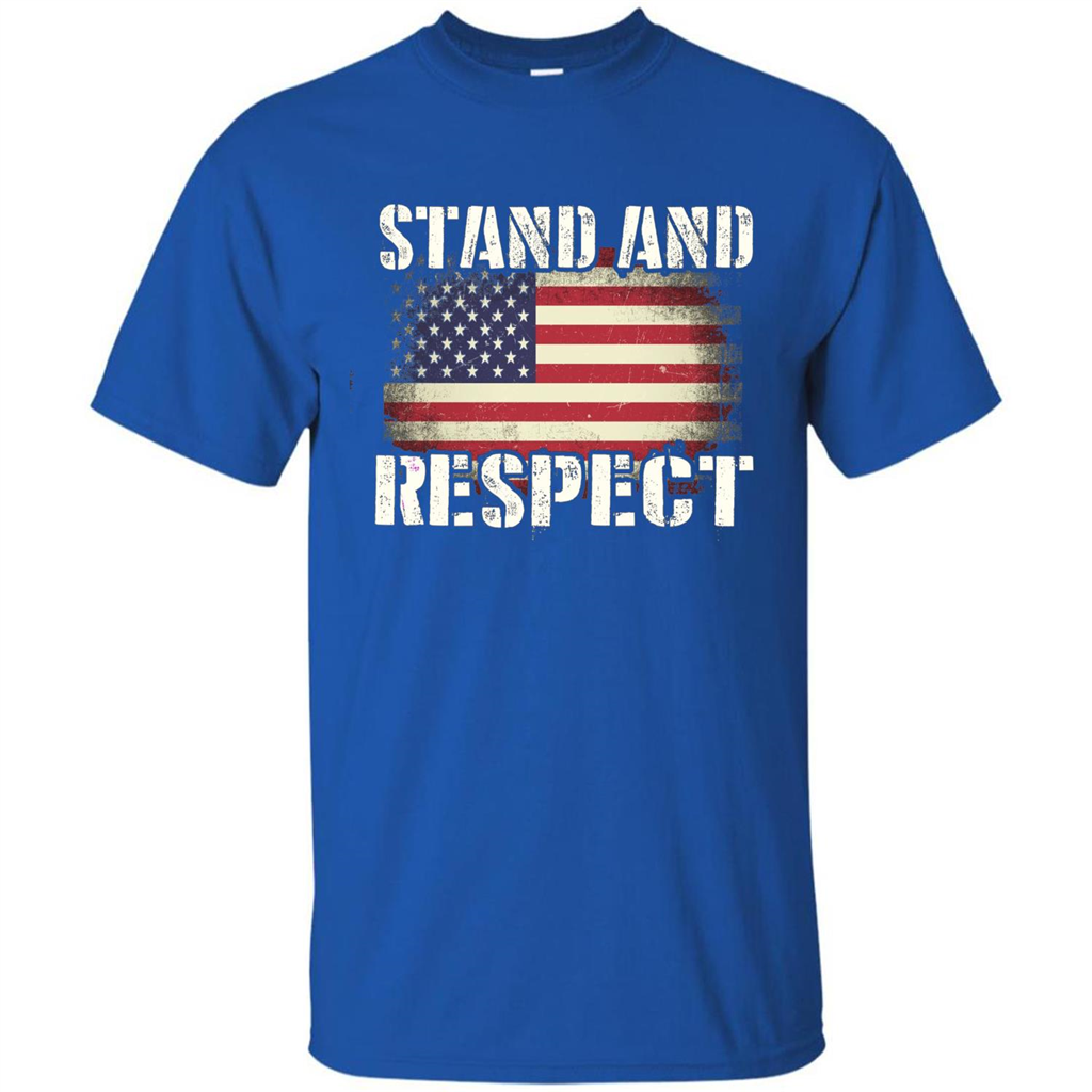 Military T-shirt Stand And Respect Royal