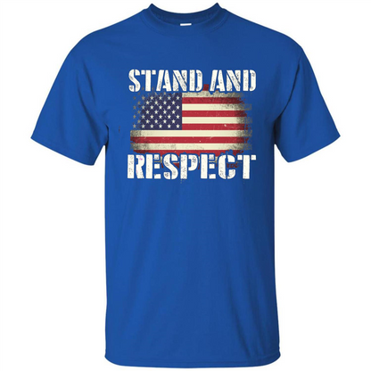 Military T-shirt Stand And Respect Royal