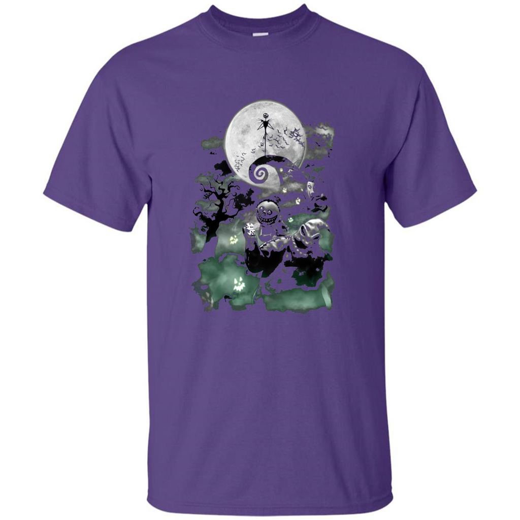 The Nightmare Before Christmas Haunted Scene T-Shirt Purple