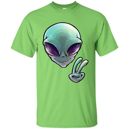 Peace Alien T-shirt Lime