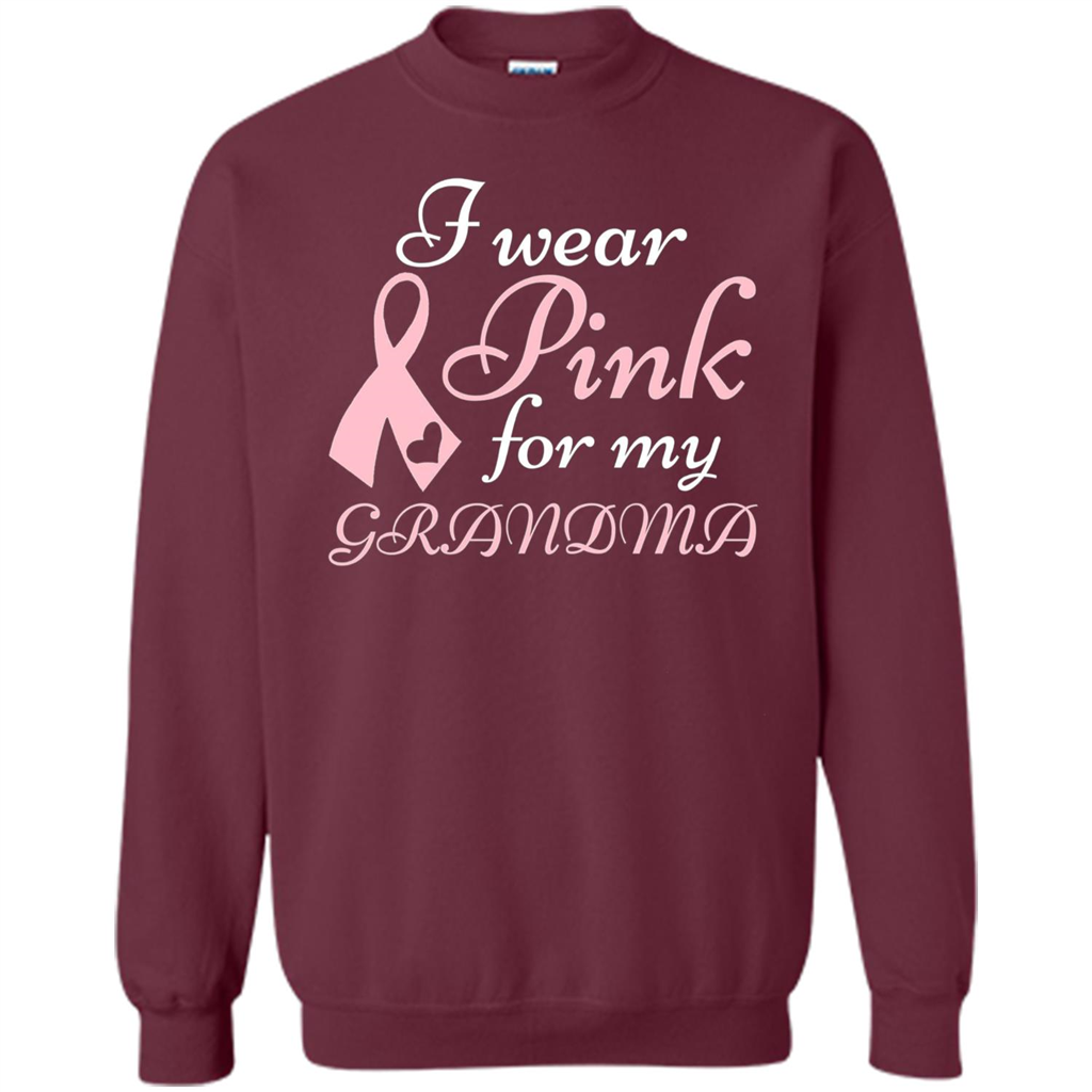 Breast Cancer T-Shirt I Wear Pink For My Grandma Maroon
