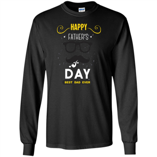 Happy Fathers Day T-shirt Best Dad Ever Black