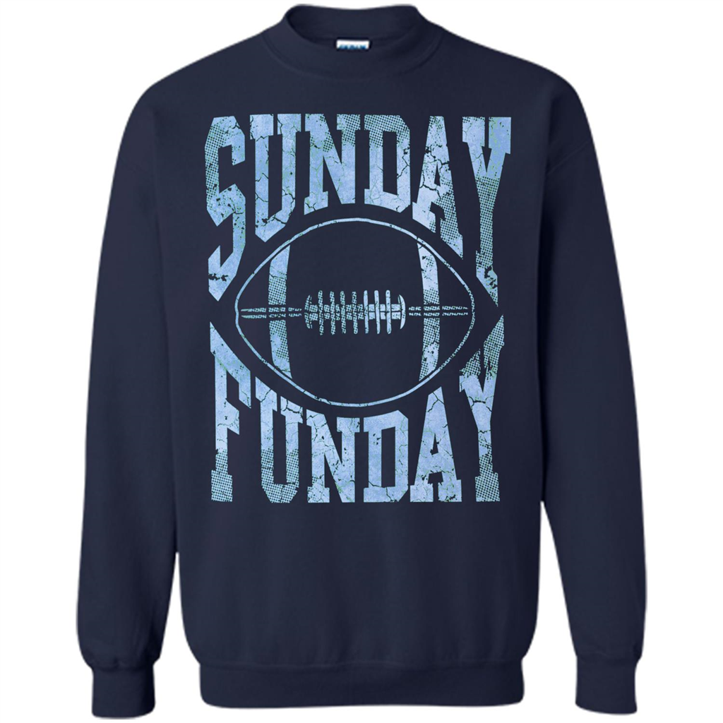 Football T-shirt Sunday Funday Football SeasonT-Shirt Navy