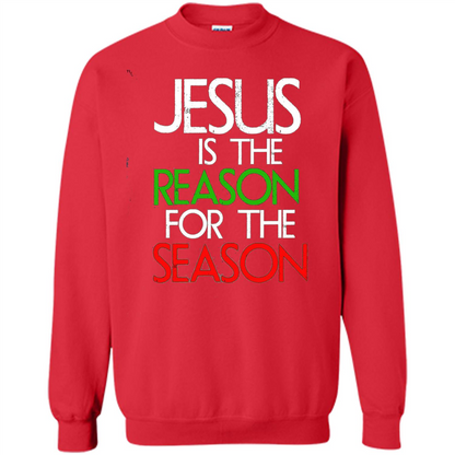 Jesus Is The Reason For The Season Christmas Christian T-Shirt Red