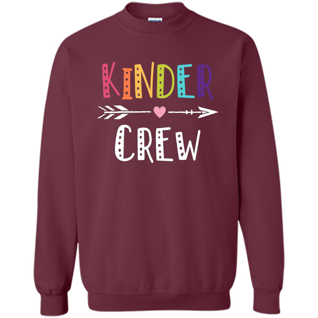 Kinder Crew Kindergarten Teacher T-Shirt School Day T-shirt Maroon