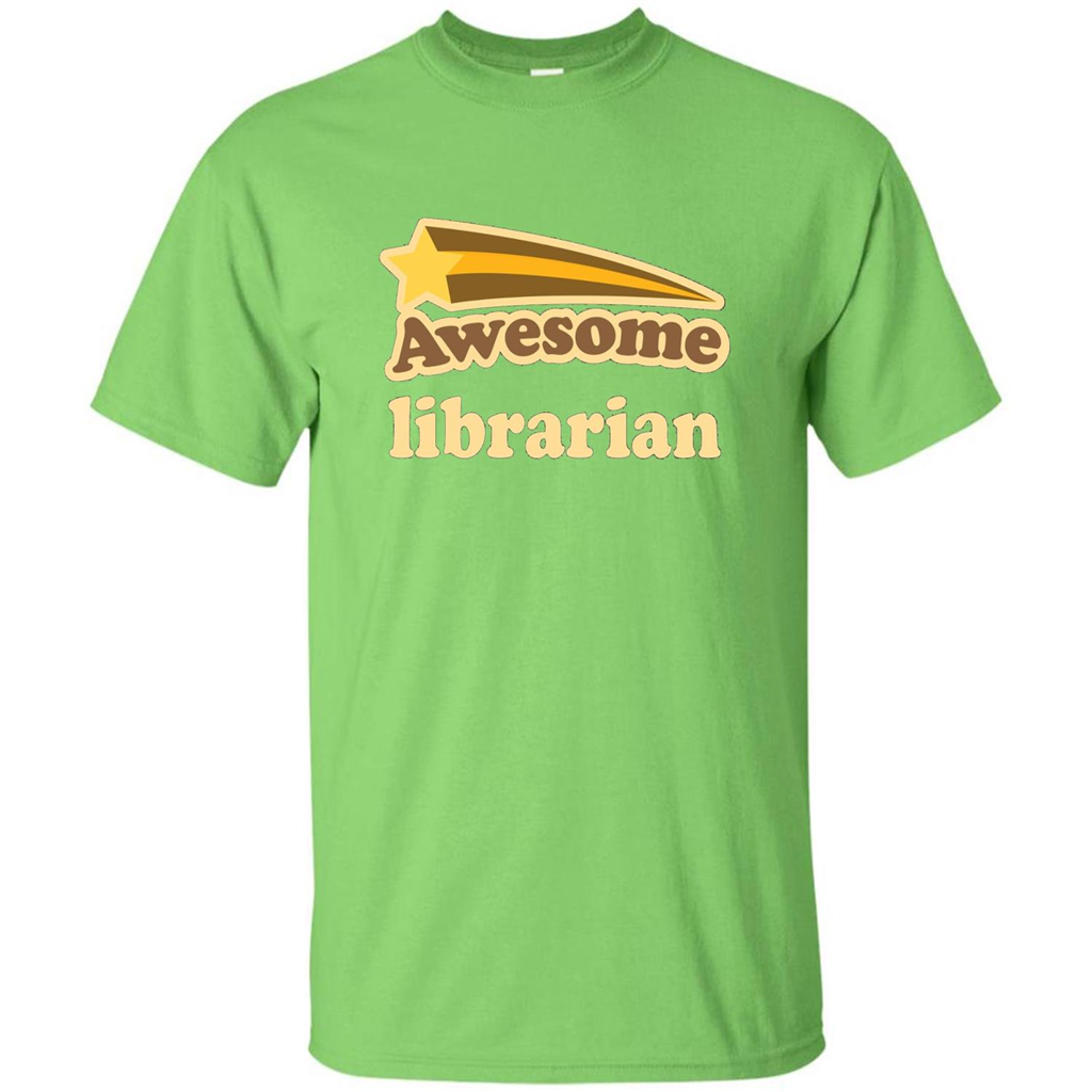 Awesome Librarian T-shirt Lime