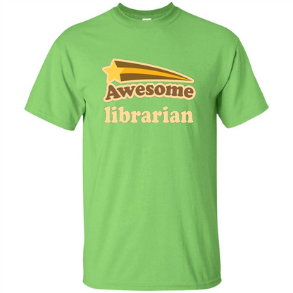 Awesome Librarian T-shirt Lime