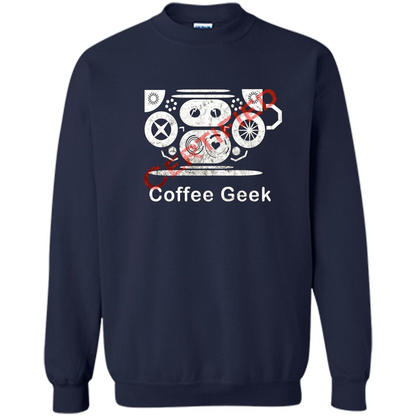Coffee Lover T-shirt Certified Coffee Geek Navy