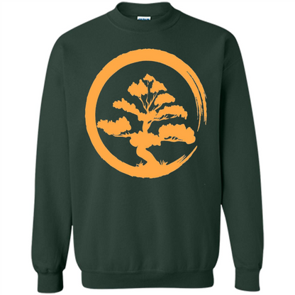 Bonsai Tree Japanese Zen Artist T-shirt Forest Green
