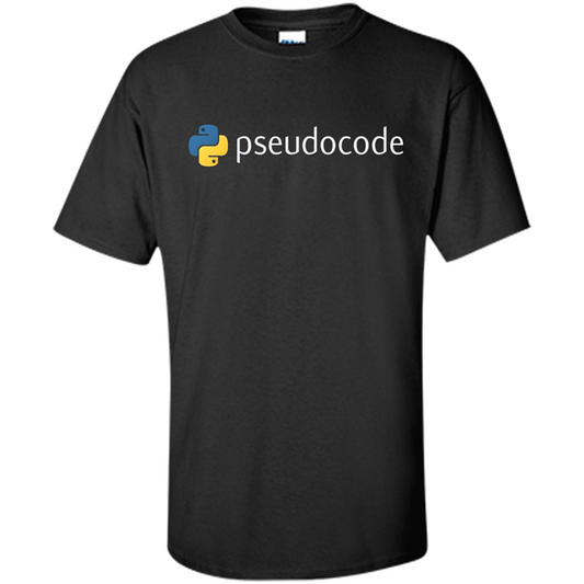 Funny Python Programming Pseudocode T-shirt Black