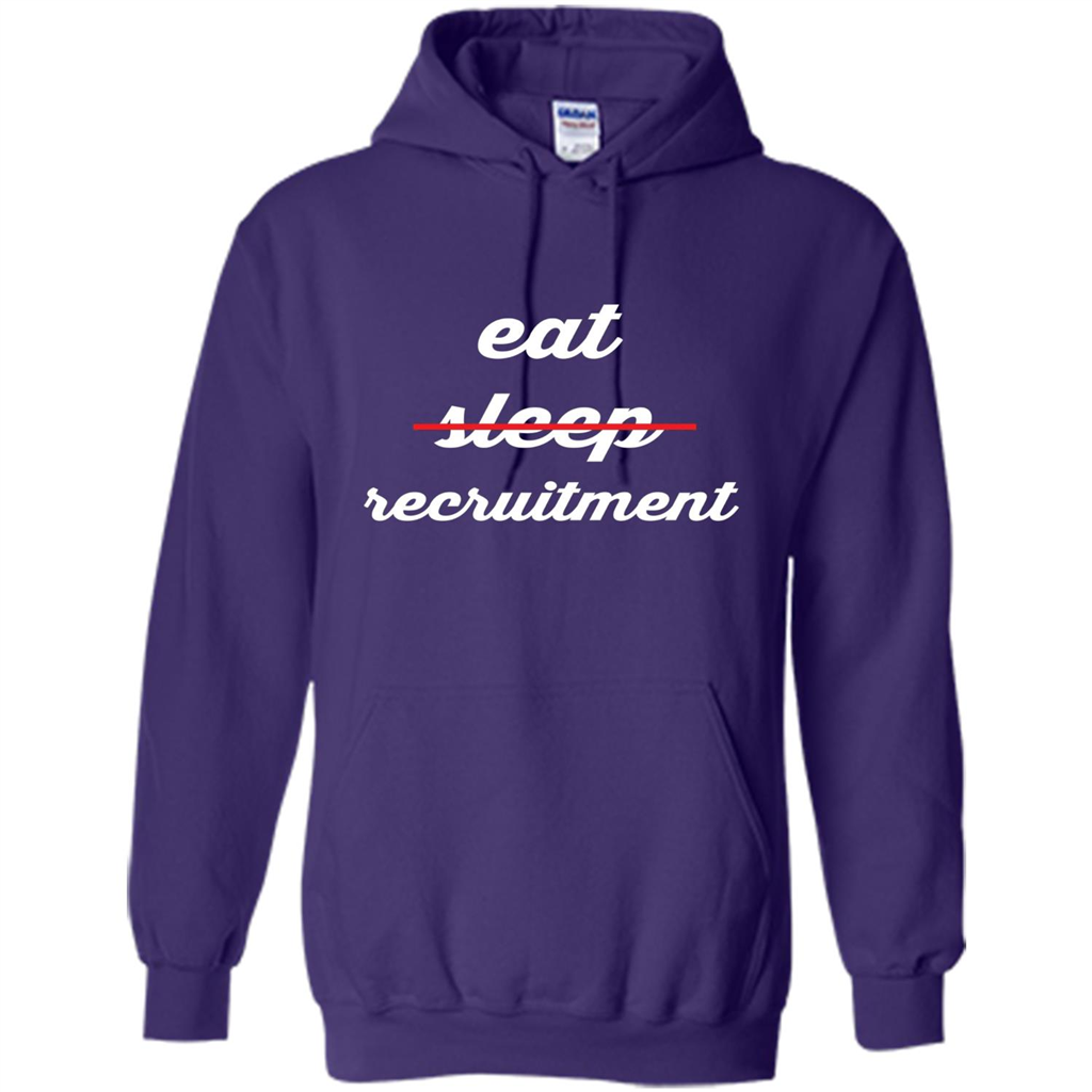 Eat Sleep Recruitment T-shirt Purple