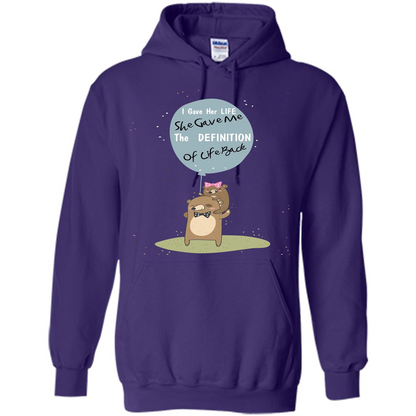 Mommy T-shirt I Gave Her Life. She Gave Me The Definition Of Life Back Purple