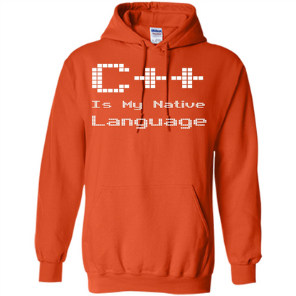 IT T-shirt C++ Is My Native Language Orange