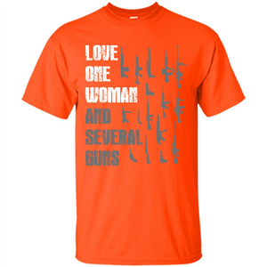 Gun T-shirt Love One Woman And Several Guns T-shirt