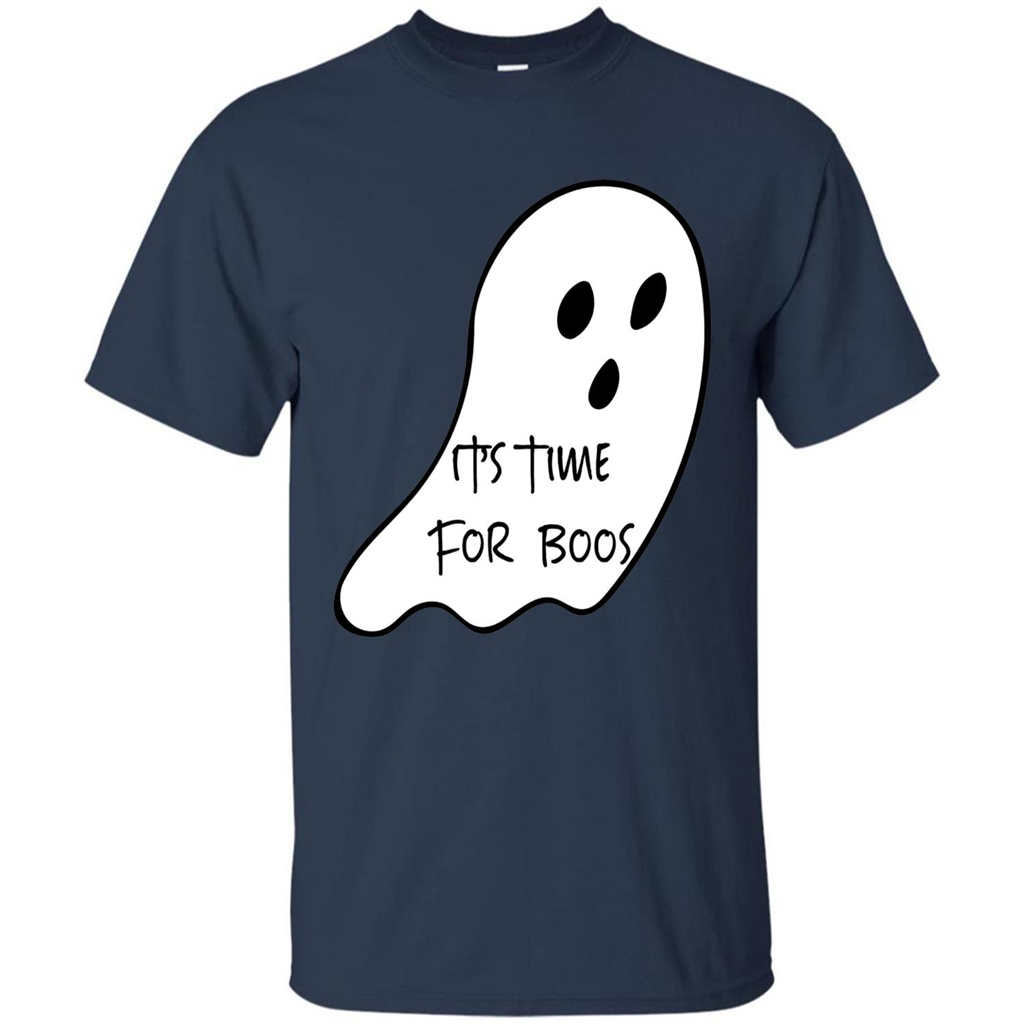 It's Time For Boos Funny Halloween T-shirt Navy