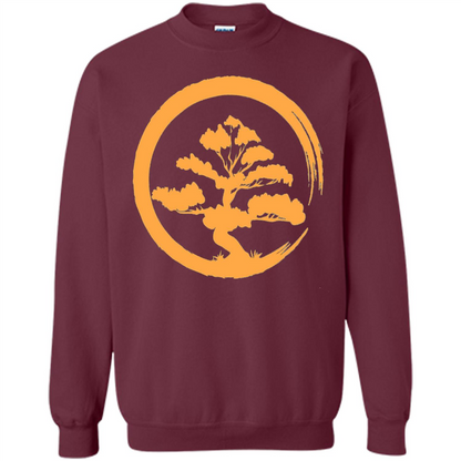 Bonsai Tree Japanese Zen Artist T-shirt Maroon