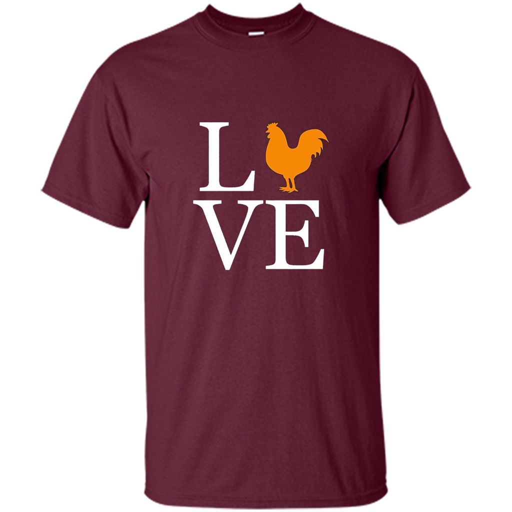 Love ChickenT-Shirt Maroon