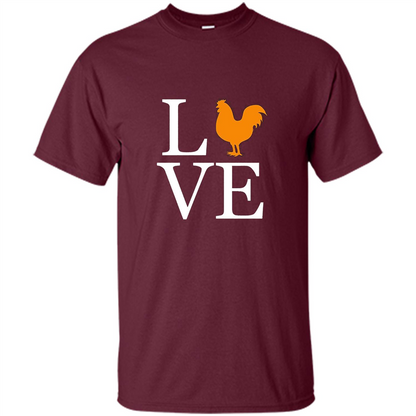Love ChickenT-Shirt Maroon