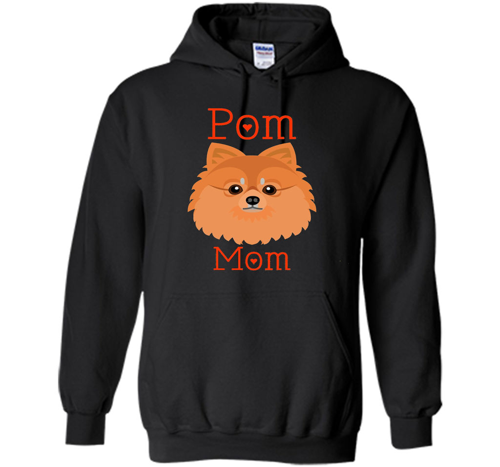 Pom Mom Pomeranian Dog Funny Shirt cool shirt Black