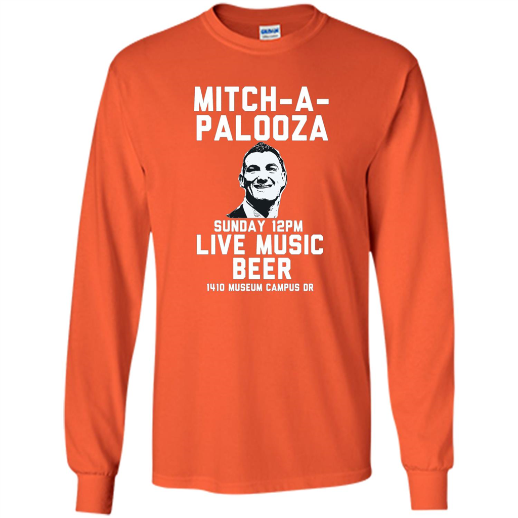 Mitch-a-palooza Live Music Beer T-shirt Orange