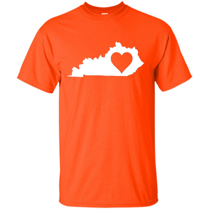 Kentucky Love T-Shirt Kentucky State T-shirt Orange