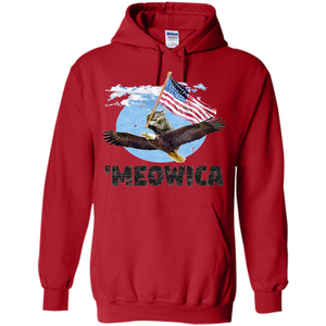 Independence Day T-shirt Meowica July 4th Funny Cat On Eagle