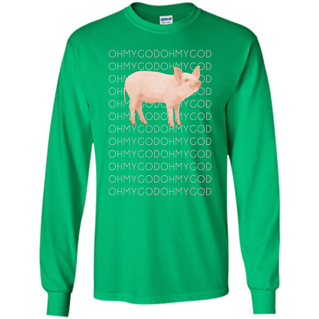 Oh My God Pig T-shirt Cute Pig T-shirt Irish Green