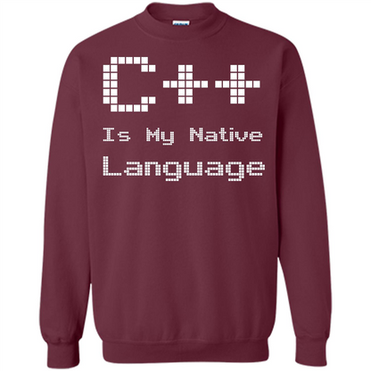 IT T-shirt C++ Is My Native Language Maroon