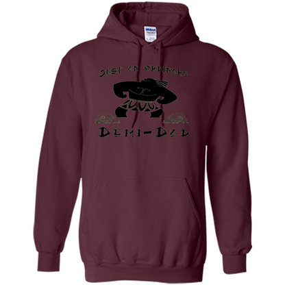 Fathers Day T-shirt Just An Ordinary Demi-Dad Maroon