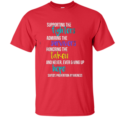 Vintage Suicide Prevention Awareness T-Shirt Distressed shirt Red