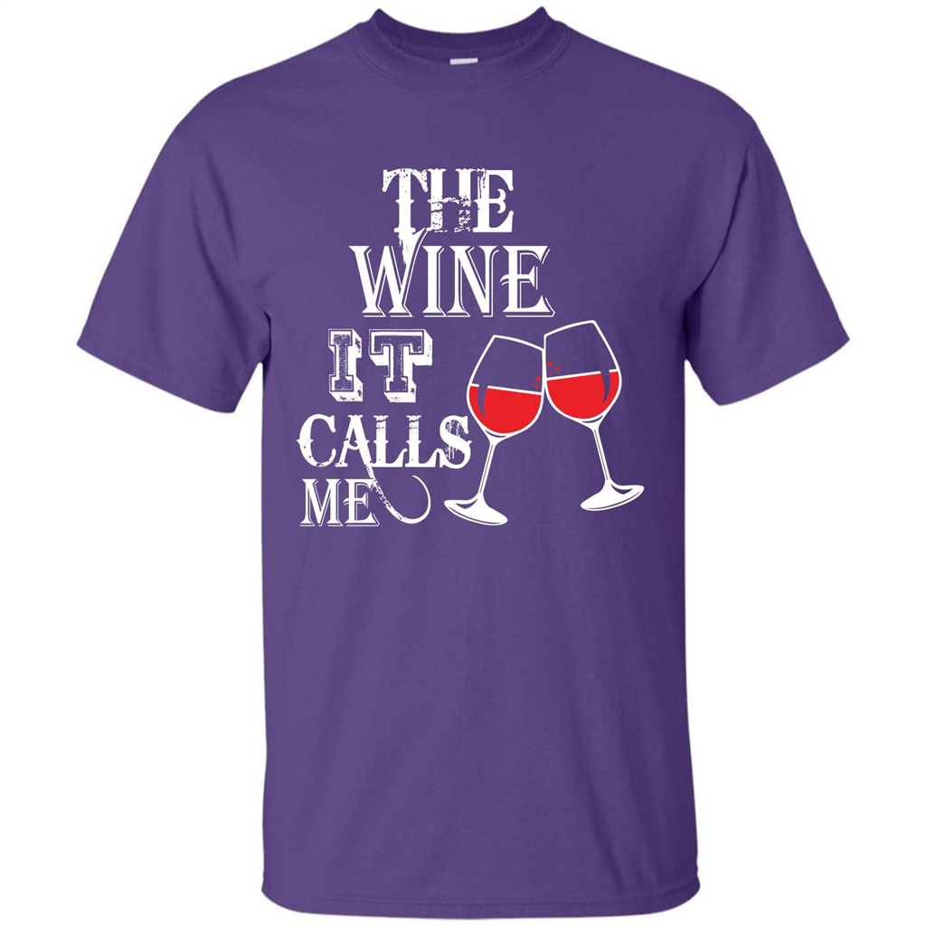 Wine T-shirt The Wine It Calls Me T-shirt Purple