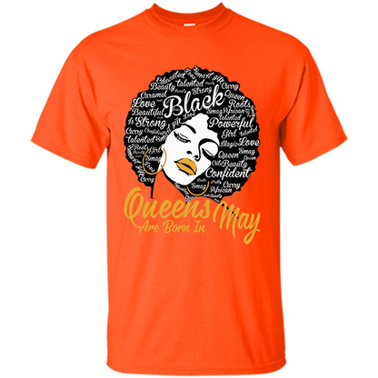 Queen Are Born In May T-shirt Orange