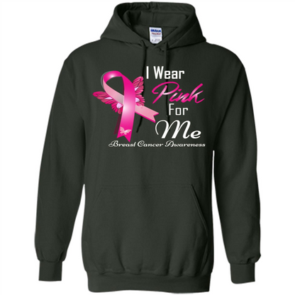 Breast Cancer Awareness T-Shirt I Wear Pink For Me Forest Green