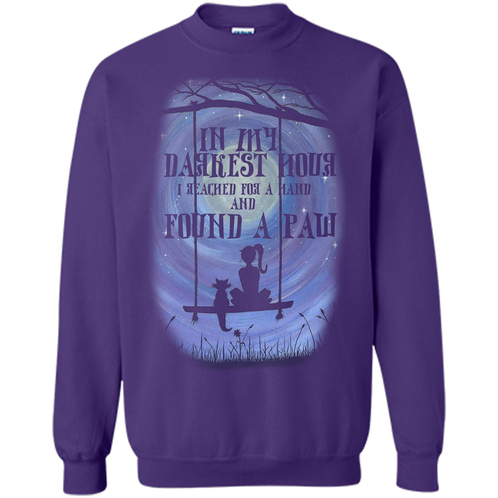 Cat Lover. In My Darkest Hour I Reached For A Hand T-shirt Orange