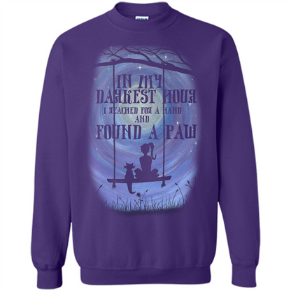 Cat Lover. In My Darkest Hour I Reached For A Hand T-shirt Orange