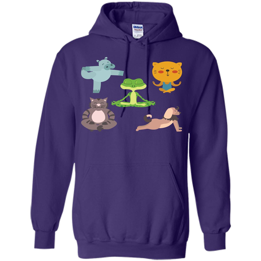 Yoga Animals T-shirt Sphynx Yoga Purple