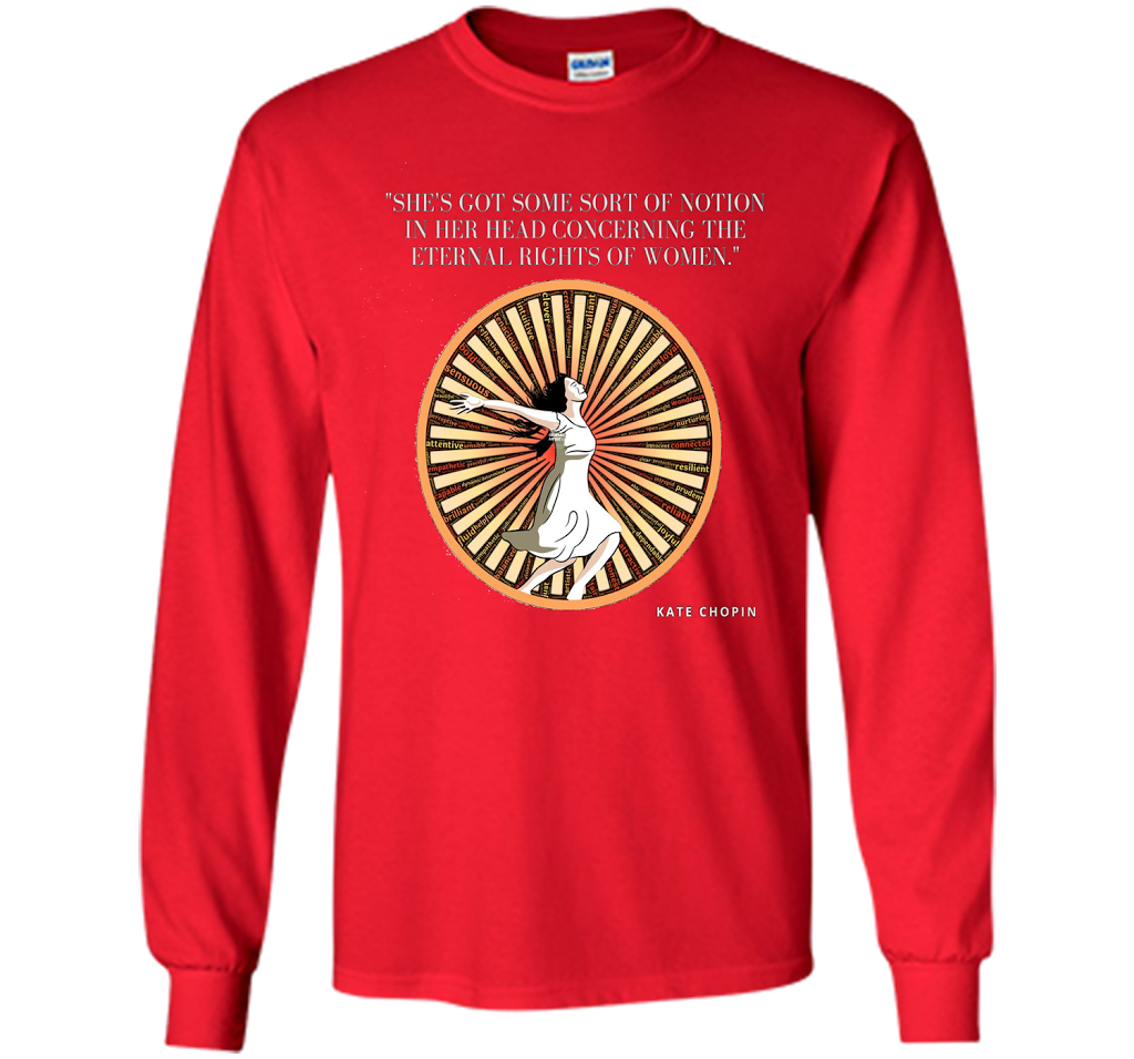 Kate Chopin Eternal Rights of Women Literary T-Shirt shirt Red