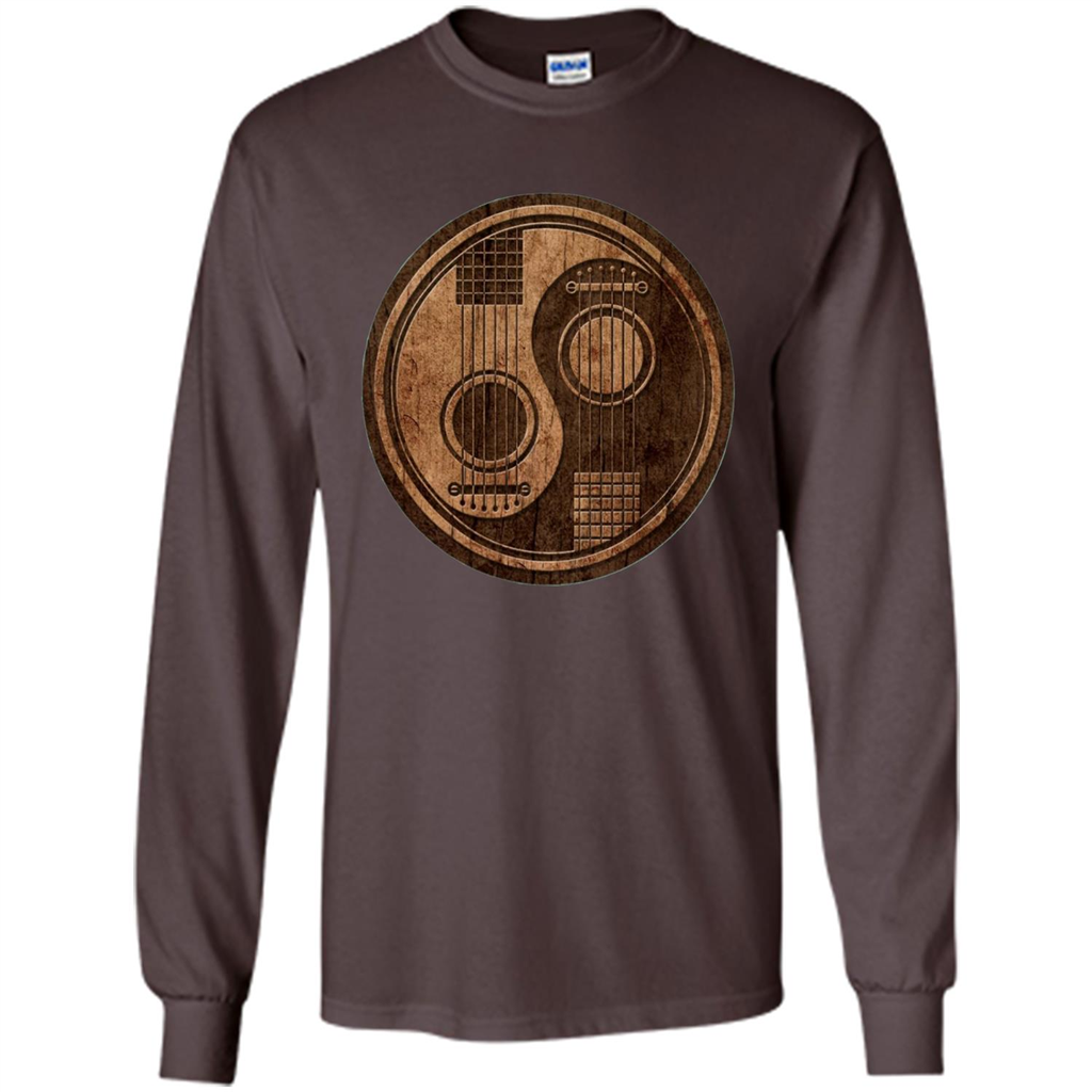 Best gift for Guitar T-shirt Guitar Ying-Yang Gift Dark Chocolate