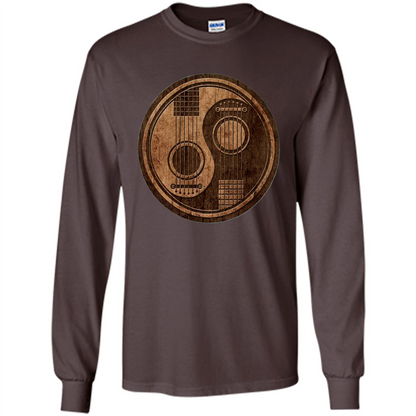 Best gift for Guitar T-shirt Guitar Ying-Yang Gift Dark Chocolate