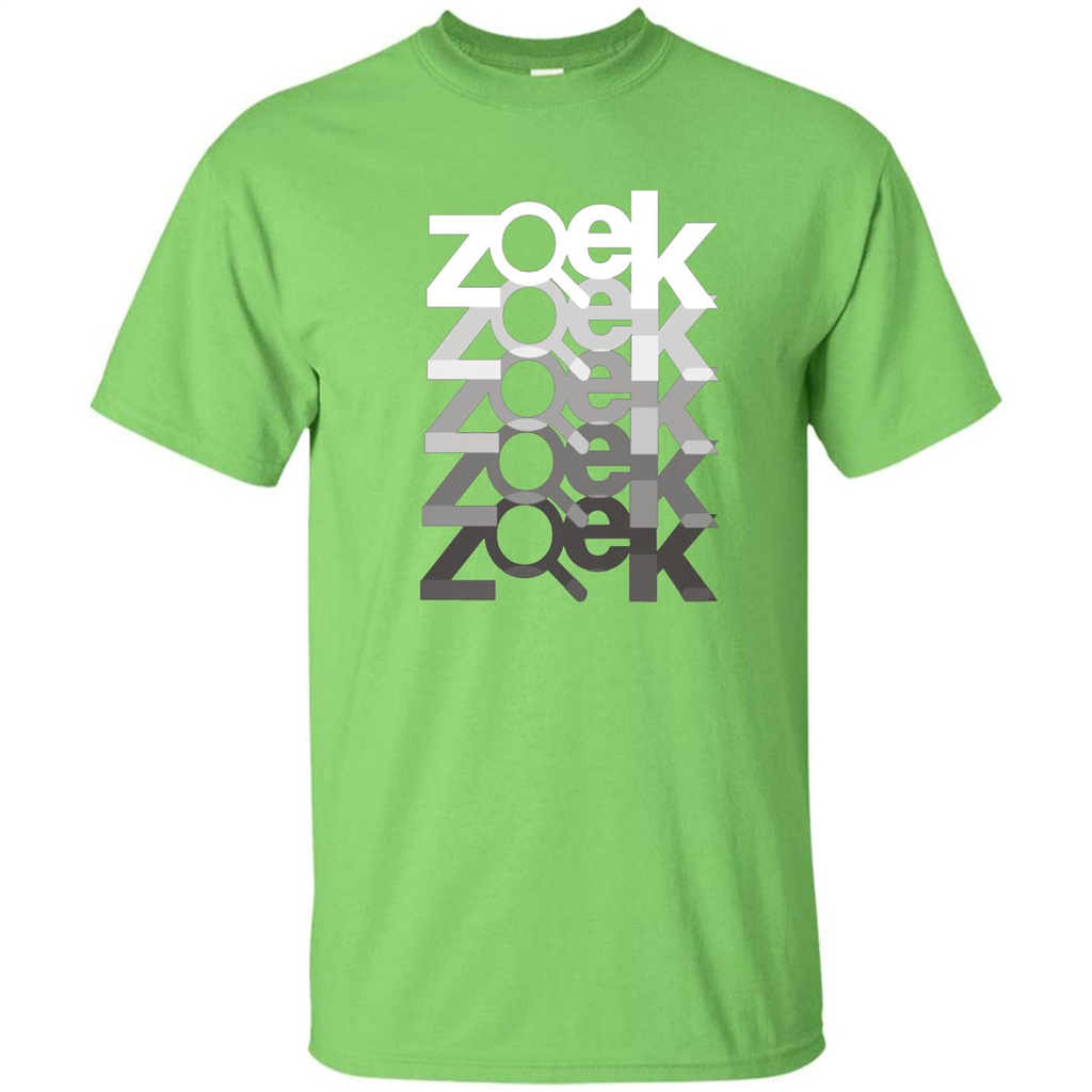 Zoek Zoek Zoek White Black T-shirt Lime